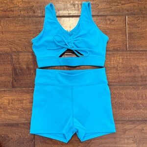 Kids Blue Matching Dance wear Set